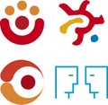 Human logos (vector) Royalty Free Stock Photo