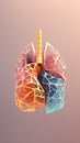 Human lung anatomy pastel colored abstract model .lung health concept, vertical, pink background, Royalty Free Stock Photo