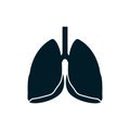 Human lung icon illustration vector Royalty Free Stock Photo