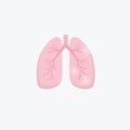 Human lung illness anatomy diagram. Lung cancer asthma, tuberculosis, pneumonia. Respiratory system