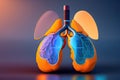 Human Lung Illustration Generative AI Royalty Free Stock Photo