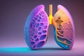 Human Lung Illustration Generative AI Royalty Free Stock Photo