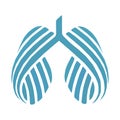 Human lungs with faceted geometry line effect illustration Royalty Free Stock Photo