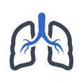 Human lungs icon Royalty Free Stock Photo