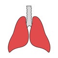 Human Lungs Icon Royalty Free Stock Photo