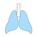 Human Lungs Icon Royalty Free Stock Photo