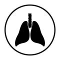 Human Lungs Icon Royalty Free Stock Photo