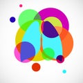 Human lungs logo, colorful circles with overlapping
