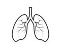 human lungs logo icon vector illustration design