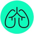 Human lungs logo vector icon and symbol.