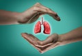 The concept of a healthy lungs. Royalty Free Stock Photo