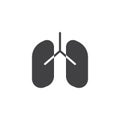 Human lungs vector icon Royalty Free Stock Photo