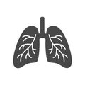 Human lungs vector icon isolated on white background Royalty Free Stock Photo