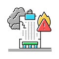 human made disasters crisis color icon vector illustration