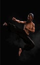 Human Martial Arts Sports Training with Clipping Path