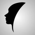 Human mask logo. abstract vector illustration.