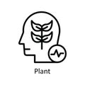 Plant vector outline Icon Design illustration. Human Mentality Symbol on White background EPS 10 File