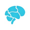 Human mind or brain icon on side view. Royalty Free Stock Photo