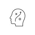 Human minds, head,planing icon. Simple thin line, outline vector of Business management icons for UI and UX, website or