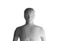 Human model on white background, artificial intelligence, 3d