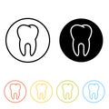 Human molar tooth icon