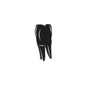 human molar tooth. Vector illustration decorative design Royalty Free Stock Photo