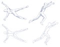 Human in motion artistic sketch