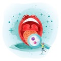 Human mouth anatomy. Internal organ concept. Vector modern style cartoon character Royalty Free Stock Photo