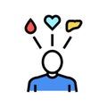 human need organ transplant color icon vector illustration