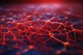 Human nervous system background in blur red color. ai generative Royalty Free Stock Photo