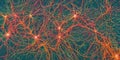 Human nervous system, neural network, neuron cells concept. Generative AI Royalty Free Stock Photo