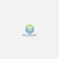 Human networking logo modern solution