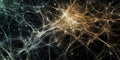 Human neuron low poly anatomy concept. Artificial neural network technology science medicine cloud computing. AI 3D