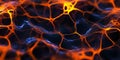 Human neuron low poly anatomy concept. Artificial neural network technology science medicine cloud computing. AI 3D