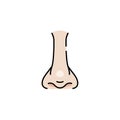 Human nose line icon