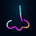 Human nose nolan icon. Simple thin line, outline vector of health icons for ui and ux, website or mobile application