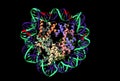 Human nucleosome with CpG methylated (red) DNA showed Royalty Free Stock Photo