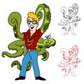 Human Octopus Royalty Free Stock Photo