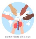 Human organ donation and transplantation world day background