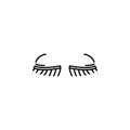 Human organ eyelashes outline icon. Signs and symbols can be used for web, logo, mobile app, UI, UX