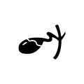 Human organ gall bladder line icon. Isolated vector element.