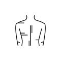 Human organ men back outline icon. Signs and symbols can be used for web, logo, mobile app, UI, UX Royalty Free Stock Photo
