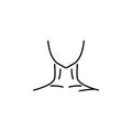 Human organ neck outline icon. Signs and symbols can be used for web, logo, mobile app, UI, UX