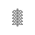 Human organ spine outline icon. Signs and symbols can be used for web, logo, mobile app, UI, UX