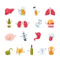 Human Organs Cartoon Set Royalty Free Stock Photo