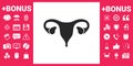 Human organs. Female uterus icon