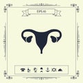 Human organs. Female uterus icon