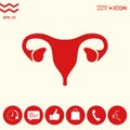 Human organs. Female uterus icon