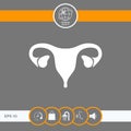 Human organs. Female uterus icon