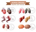 Human Organs Heath Risks Medical Poster Royalty Free Stock Photo